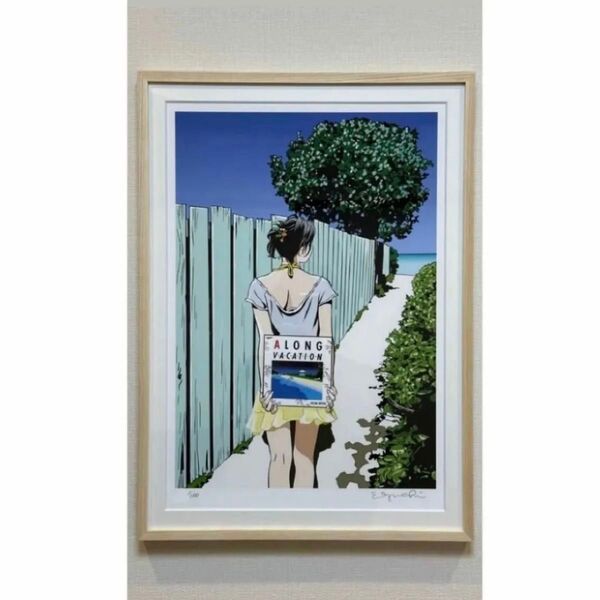 新品 江口寿史 版画 A LONG VACATION 額付 ジクレー 大瀧詠一