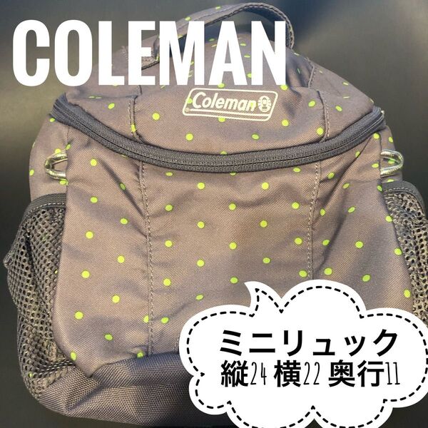 Coleman ミニリュック 縦24横22奥行11