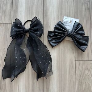 【新品】リボンヘアピン、リボンヘアゴム