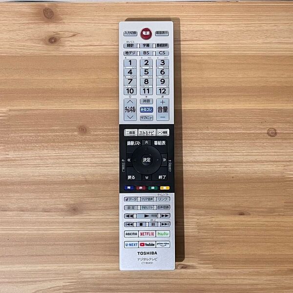 TOSHIBA REGZA純正テレビリモコン CT-90491