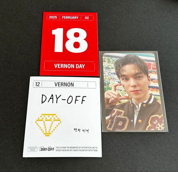 SEVENTEEN 2025 シーグリ トレカ、カード、ステッカー3点セット バーノン