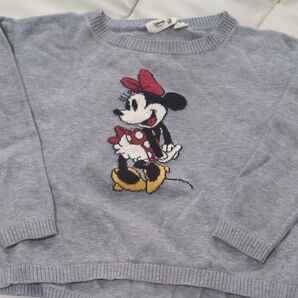 ユニクロキッズニットDISNEY ミニーちゃん♪グレー サイズ110