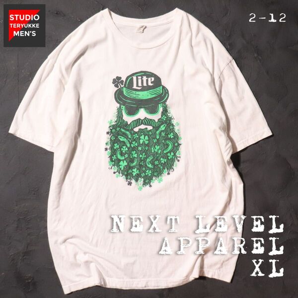 NEXT LEVEL APPAREL Tシャツ 髭男 プリント XL