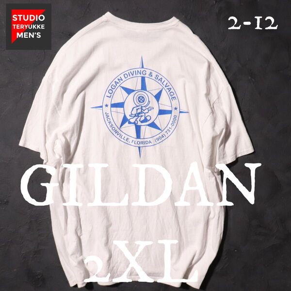 US古着 GILDN Tシャツ 背面ロゴ 古着 2XL