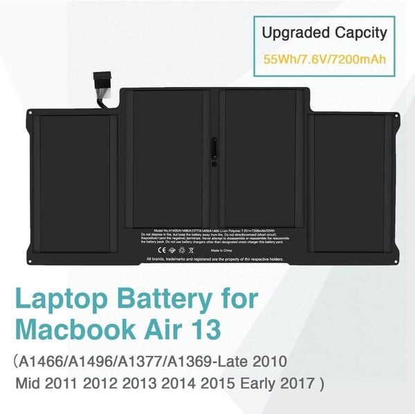 A1405 A1466 バッテリー互換Mac Book Air 13 InchバッテリーA1405 A1466ミッド