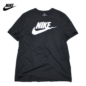 【新品】ナイキ ICON 半袖 Tシャツ【010：黒】L ビッグ スウッシュ スウォッシュ ロゴ トレ NIKEの画像1