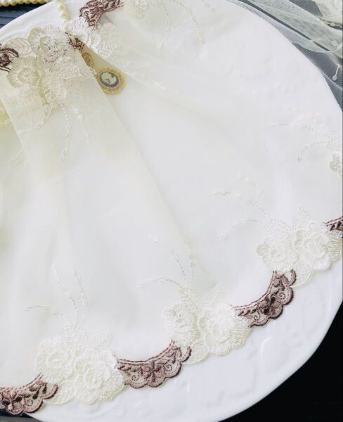 D931 上品 幅広チュールレース 幅約23cm*2m