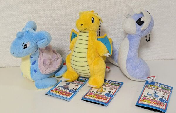 【バラ売り不可・タグあり・一部欠品有】MYポケモンコレクション ラプラス ミニリュウ カイリュー プライズ ぬいぐるみ マスコット