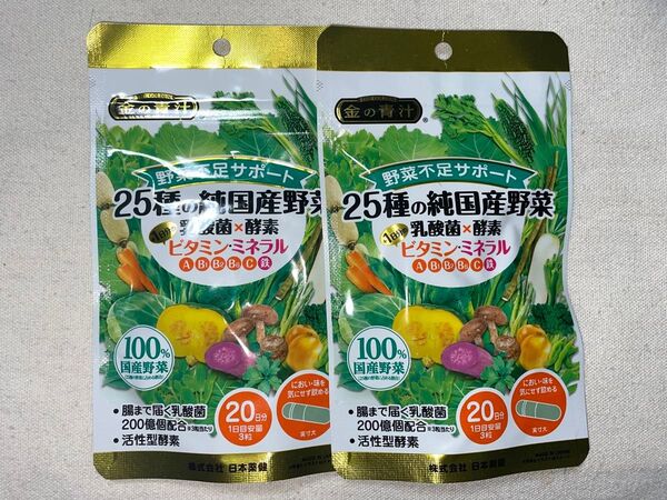 金の青汁 25種の純国産野菜 20日分 2袋
