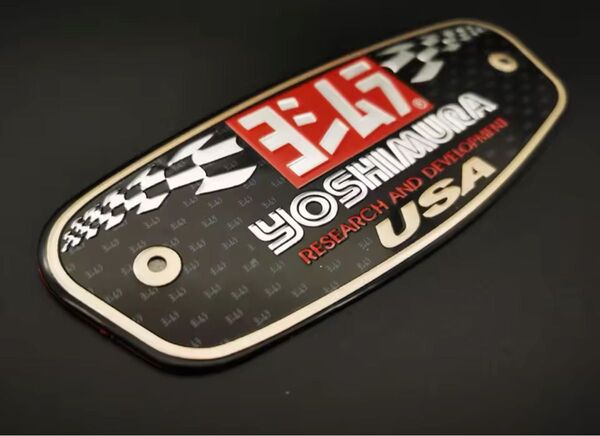 YOSHIMURA 耐熱エンブレムプレート 耐熱アルミステッカー USA 耐熱ステッカー マフラーステッカー ヨシムラ