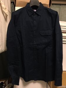 THE NORTH FACE PURPLE LABEL Cotton Twill Shirt サイズS コットン ネイビー パープルレーベル エルボーパッチシャツ ナナミカ nanamica