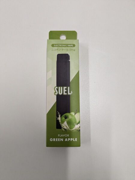 電子VAPE SUEL グリーンアップル タール0 ニコチン0 使い捨て
