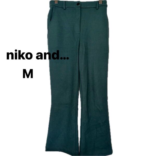 ニコアンド niko and… パンツ スラックス オシャレパンツ グリーン M