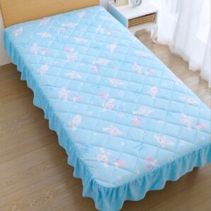 新品 サンリオ シナモロール 青木美沙子 コラボ フリフリ 寝具 敷きパッド しまむら