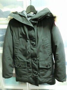 CANADA GOOSE BRONTE PARKAb long te Parker hood fur down jacket middle coat XS black #2603JL Canada Goose 