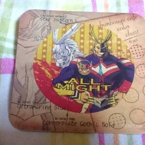 僕のヒーローアカデミア オールマイト 文房具カフェ特典コースター ヒロアカ
