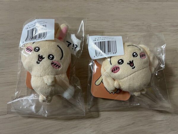 ちいかわ うさぎだらけくじ E賞 ぬいぐるみバッジ 2点セット ハァ !? ヤハ 垂れ耳