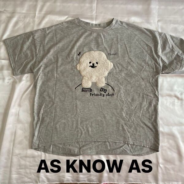 犬のTシャツ グレー 半袖