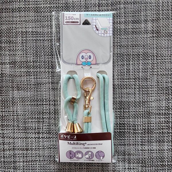 新品!マルチリングプラス ストラップセット ポケモン スマホアクセ モクロー スマホショルダー ストラップ
