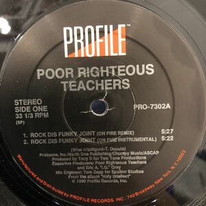 ■ POOR RIGHTEOUS TEACHERS / Rock dis funky joint ■ 盤質良好！1990年