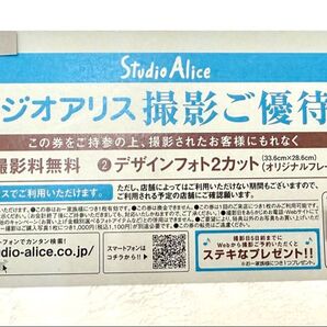 早い者勝ち!!スタジオアリス 撮影ご優待券 デザインフォト2カットフレーム付き