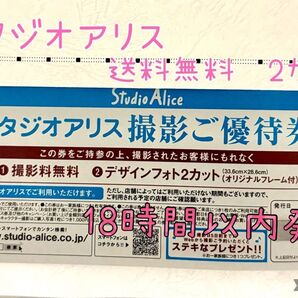 早い者勝ち!!スタジオアリス 撮影ご優待券 デザインフォト2カットフレーム付き