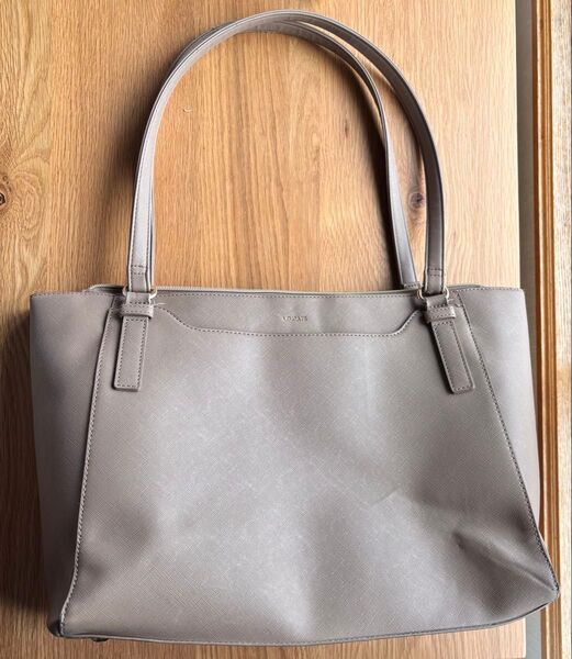 e50【レディース】【ルカート】【合皮】Leucate ハンドバッグ グレー レザー トートバッグ