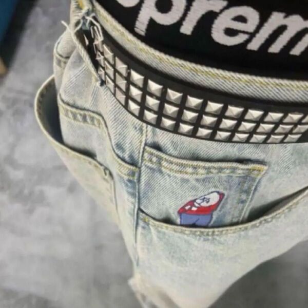 黒 スタッツベルト y2k sk8 スケーター bigboy supreme