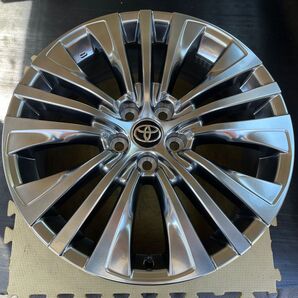 新車外し トヨタ 80系 ハリアー 純正 ホイール1本 19インチ7J+35 スーパークロームメタリック塗装 Q