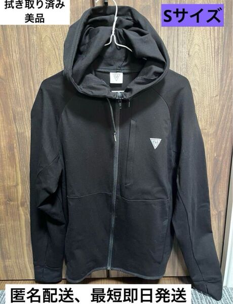 EDWIN FLEシリーズ エドウィン ブラック フード付き パーカー Sサイズ 美品 最短即日発送 ジップパーカー フルジップ