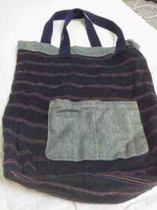  tote bag Denim tote bag reverse side . series old clothes series 