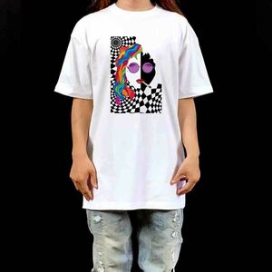 新品 大きい オーバー サイズ XXL 3XL 4XL 5XL 対応 80 90年代 幾何学 チェッカー レトロ ポップアート ビッグ Tシャツ ロンT パーカー 可