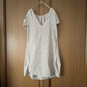 チュニック ワンピース 小花柄