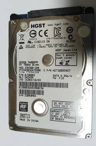 HITACHI HGST 2.5 SATA HDD 320GB 7mm HTS545032A7E680 正常判定 動作確認済中古品 送料無料 ノートパソコン・外付け・バックアップ等に