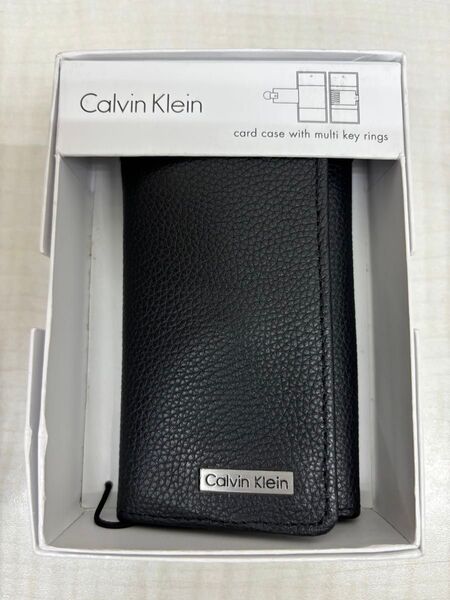【新品未使用】カルバンクライン6連キーケース79216BK card case with Multi key rings 箱入