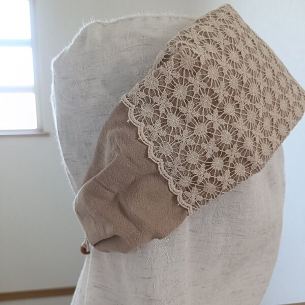 760【春!コットンレース×綿麻ワッシャー】サイズぴったり幸せターバン