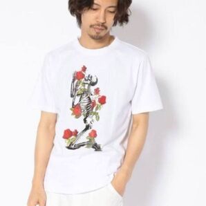 LHP マディクト/ルーズシルエット スカルプリントTシャツ/Mサイズ アンチアート/FU○K マリアTシャツ/Mサイズ 2枚組