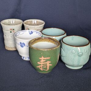 寿司屋の湯呑み6客■商品説明必須■