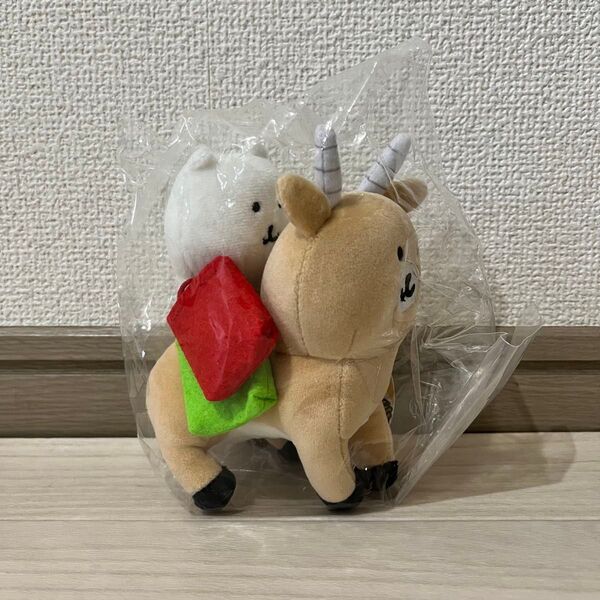 ナガノのくま 早インパラに乗ったくまぬいぐるみ