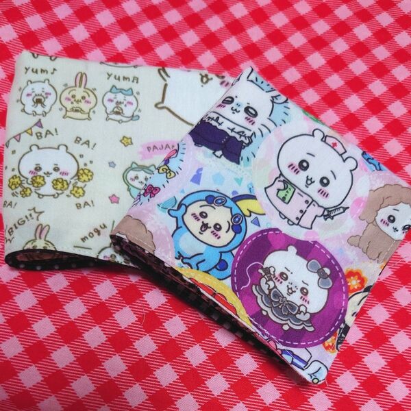 ハンカチ ガーゼハンカチ ちいかわ 2枚 ハンドメイド①