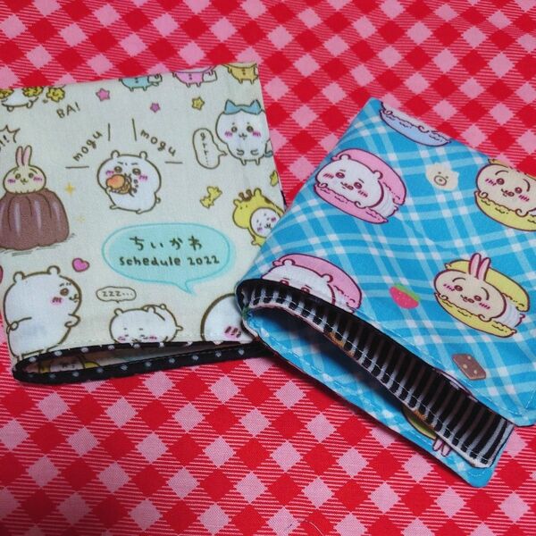 ハンドメイド ガーゼハンカチ ハンカチ ちいかわ2枚②
