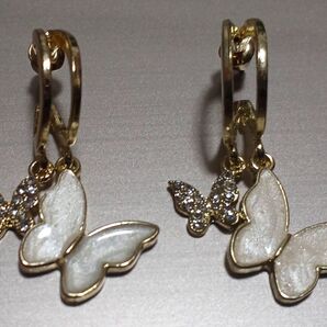 2つの蝶のピアス