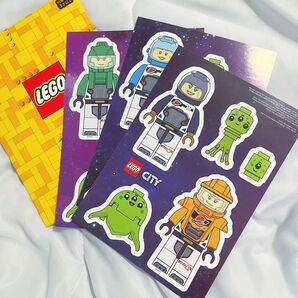 レゴ LEGO 暗闇で光るステッカー ノベルティ 宇宙 シール