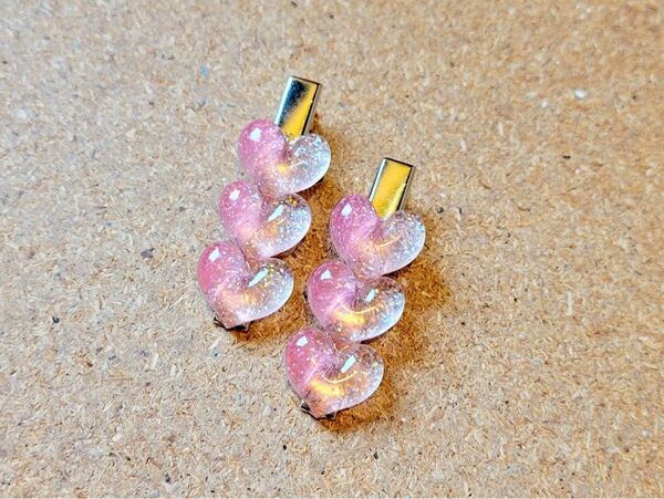 ハート型ヘアピン 2セット