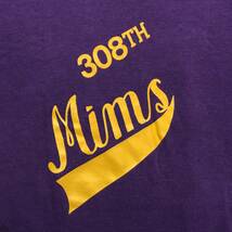 80年代 USA製 Gulf Coast Sportswear ボティ使用 ローカルチーム 308Th Mims Tシャツ 紫 M 美品 管理B609_画像6