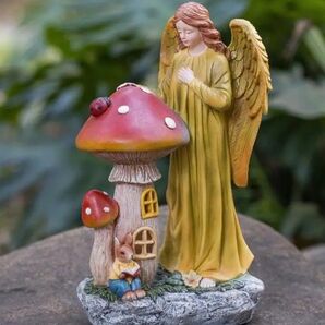 新品 ソーラーライト 天使 エンジェル ガーデンライト きのこ ウサギ 防水 デコレーション 装飾 癒し ラビット オブジェ 置物
