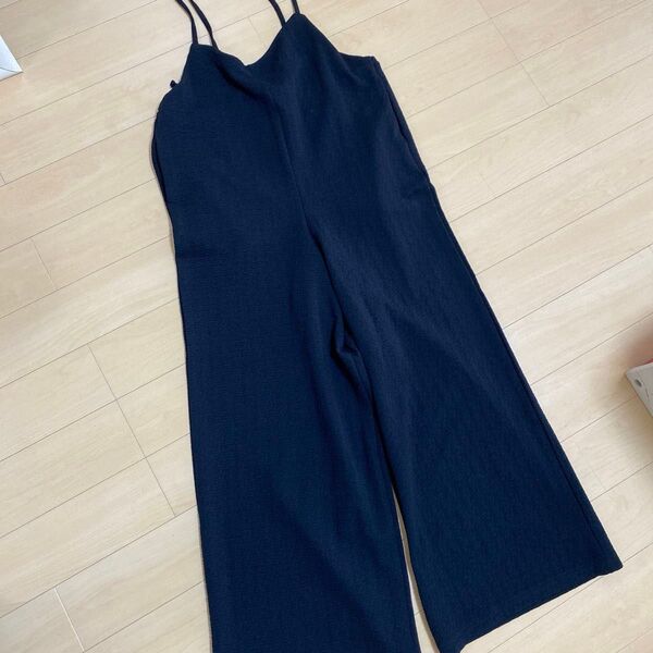 美品 サロペット オールインワン ブラック