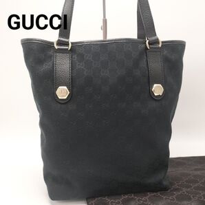 未使用品★グッチ トートバッグ ブラック 黒 GG柄