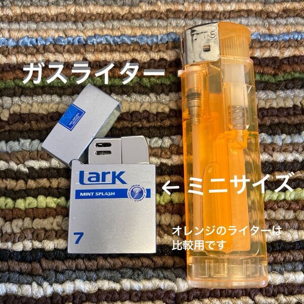 超コンパクト ガスライター LARK ミニサイズ ストラップ穴あり コレクションに!