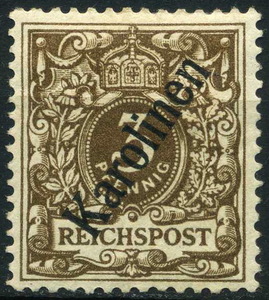 *1899 year Germany .. under Caro Lynn various island 3pf unused (LH)(SC#1a)(US$625.-)*YA-241* free shipping 